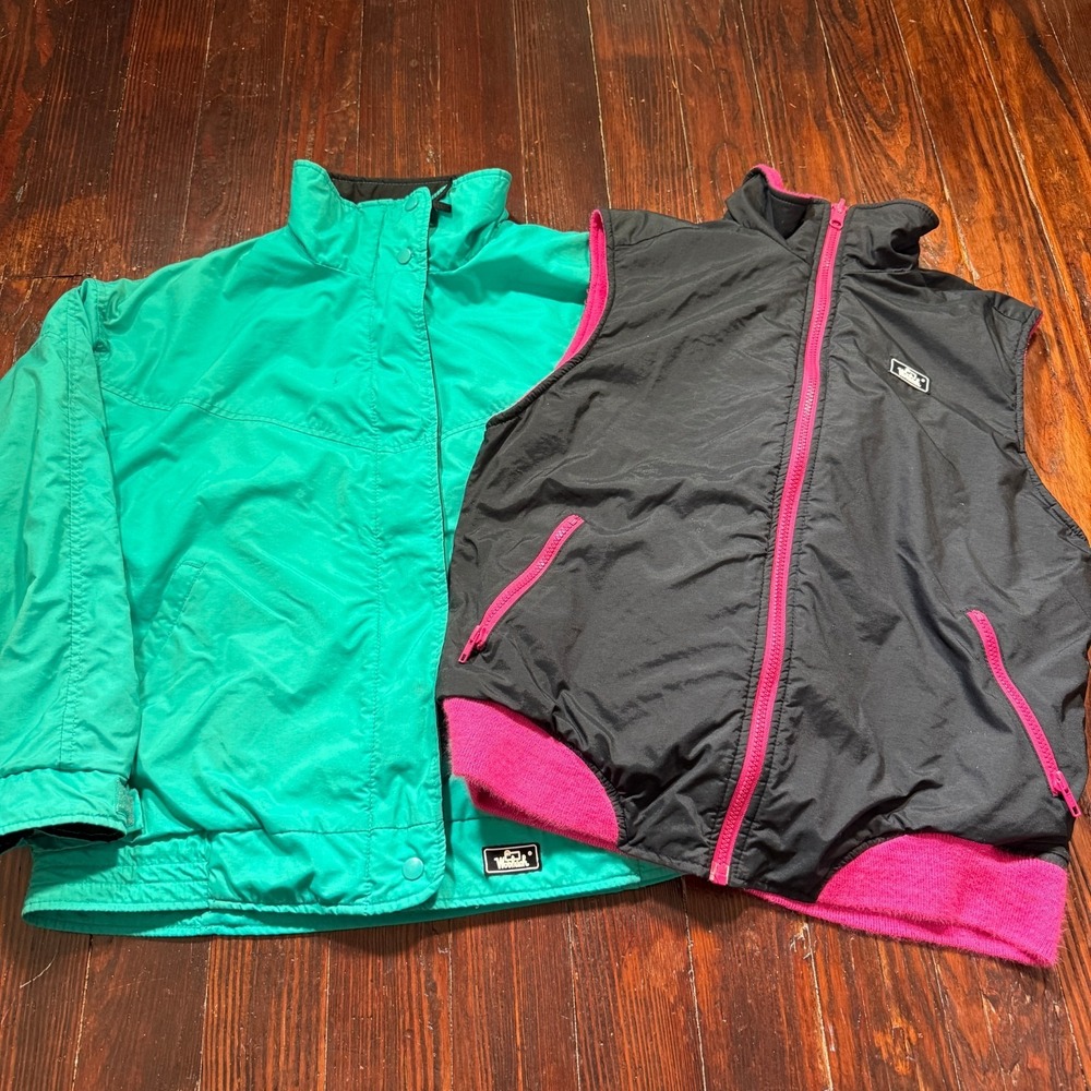 VTG Woolrich Jacket‎ Womens Small Teal Pink Vest 3 in 1 Ski 90s Thinsulate 3M